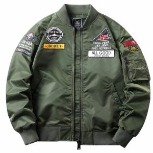 Blouson bomber décontracté style armée