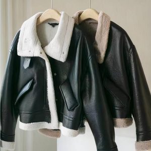 Blouson aviateur femme chaud avec fourrure